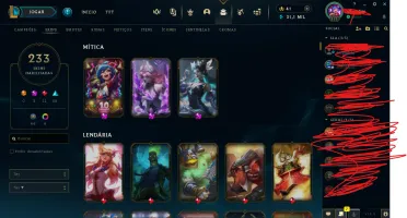 Conta de lol barato pra sair rapido