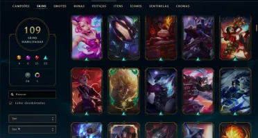 Promoção conta de lol Full champ e Varias Skins