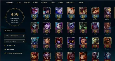 Promoção conta de lol Full champ e Varias Skins