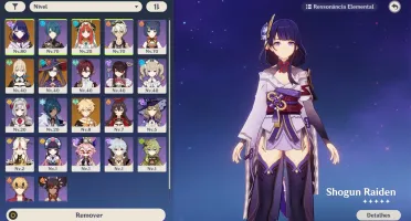 Conta Genshin Impact - Raiden Shogun, Nillah + 2 T5 - AR 41