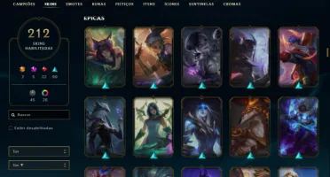 Conta Ouro/Plat 212 Skins