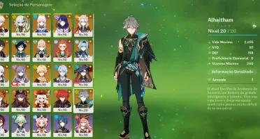 Genshin Impact 20 Personagens 5 Estrelas Ar60 Colecionador