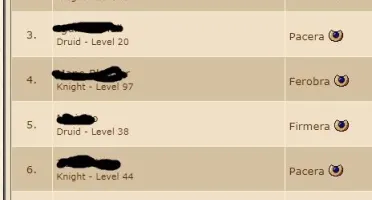 Venda de conta com varios Chars do tibia