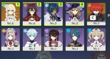 Diluc + 4 personagens AR 7