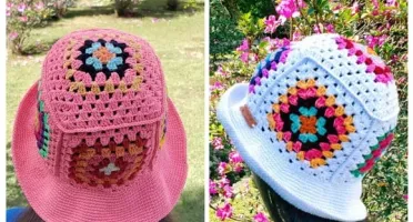Chapéu Bucket Hat em Crochê