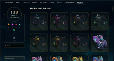 TODOS OS CAMPEÕES - LVL 338 - 191 SKINS -138 CROMAS