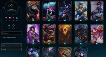 TODOS OS CAMPEÕES - LVL 338 - 191 SKINS -138 CROMAS