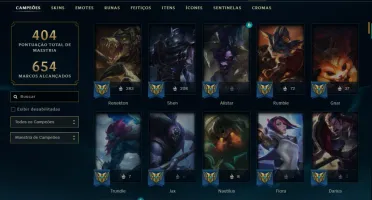 Conta LOL Unranked, 218 skins