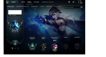 V>CONTA LOL>104SKINS (RAMMUS REI)>PLATINA 3>R$250
