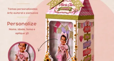 Caixa Milk com Visor Vitrine Personalizada