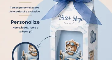 Caixa Milk com Visor Vitrine Personalizada