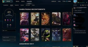 Conta league of legends borda de ouro