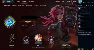 Conta league of legends borda de ouro