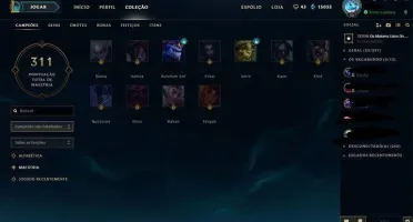 Conta league of legends borda de ouro