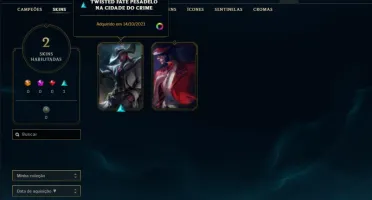 Conta platina 2 sem email confirmado 2 skins e 23 champs