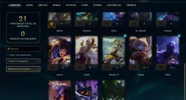 Conta platina 2 sem email confirmado 2 skins e 23 champs