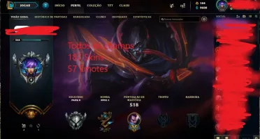 Conta League of Legends 187 skins Prata II
