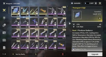Wuthering Waves Rank 40 Iuno+Arma assinatura e 10k+ Astrites