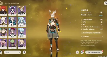 Conta de Genshin AR 45