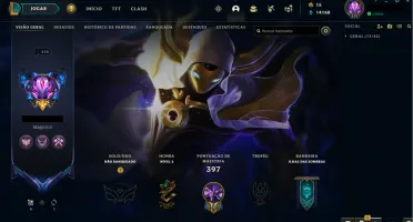 Conta LoL EX-Mestre MMR alto 112 skins