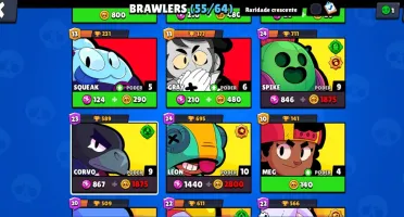 Conta De Brawl Stars 24K De Trofeus 55 Brawlers
