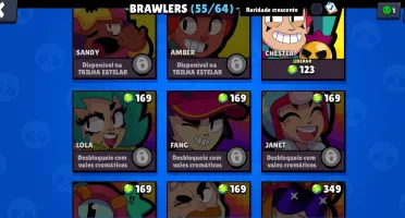 Conta De Brawl Stars 24K De Trofeus 55 Brawlers