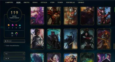 Conta prata 3 com TODOS os champs e 119 skins ( 3 Miticas )