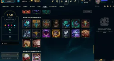 Conta Ferro De 2013 - Todos Os Campeões - 101 Skins
