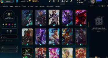 Conta Ferro De 2013 - Todos Os Campeões - 101 Skins