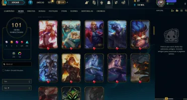 Conta Ferro De 2013 - Todos Os Campeões - 101 Skins