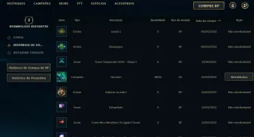 CONTA SMURF LOL OURO 1 MMR ALTO