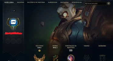 CONTA SMURF LOL OURO 1 MMR ALTO