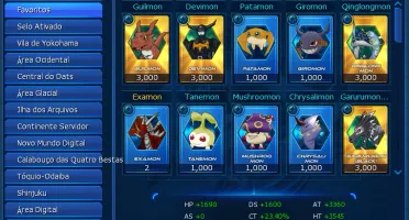 Conta Ladmo SSS+ ZEED e Omegamon X , shoutmonDX , FangShin