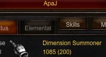 Megamu Summoner Lvl 1085