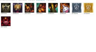 CONTA OURO V LOL - 21 CHAMPIONS - 4 SKINS - 9 ICONES