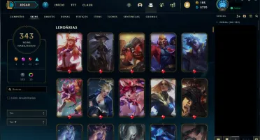 Conta LoL 2010 - 343 skins - Raras - Icones Raros - Va Skins