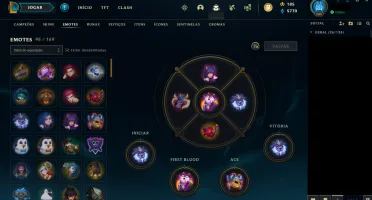 Conta LoL 2010 - 343 skins - Raras - Icones Raros - Va Skins