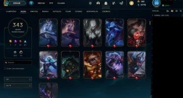 Conta LoL 2010 - 343 skins - Raras - Icones Raros - Va Skins
