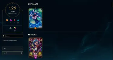 Conta League of Legends Platina 4 [MD10][129 SKINS]