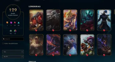 Conta League of Legends Platina 4 [MD10][129 SKINS]
