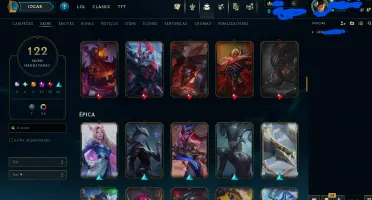 Conta League of Legends - Honra 5 - Ótimas Skins