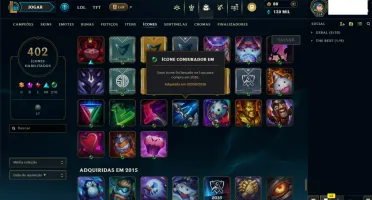 Vendo conta lol 300 Skins, Conta 2015