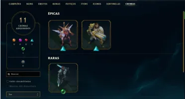 Conta Unranked com 88 Champs e 80 Skins + 700k de Janna