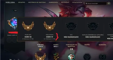 Conta League of Legends GOLD IV+EA+Skins