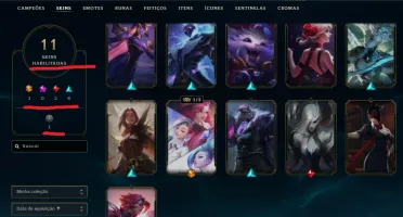 Conta League of Legends GOLD IV+EA+Skins
