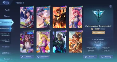 Conta com skin de miya suzuhime e mais
