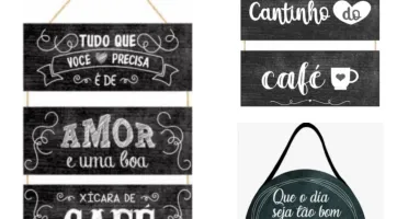 Placas Decorativas para Cantinho do Café