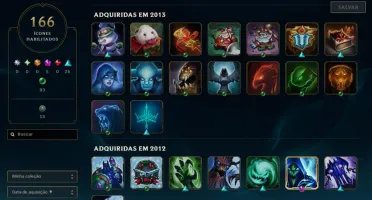 Conta Lol - 604 Skins - Criada Em 2012 - Icones Antigos