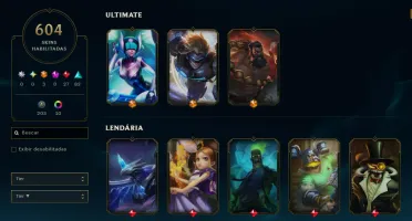 Conta Lol - 604 Skins - Criada Em 2012 - Icones Antigos
