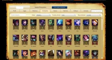 Conta Prata 2 Quase todos Champions e muita skin